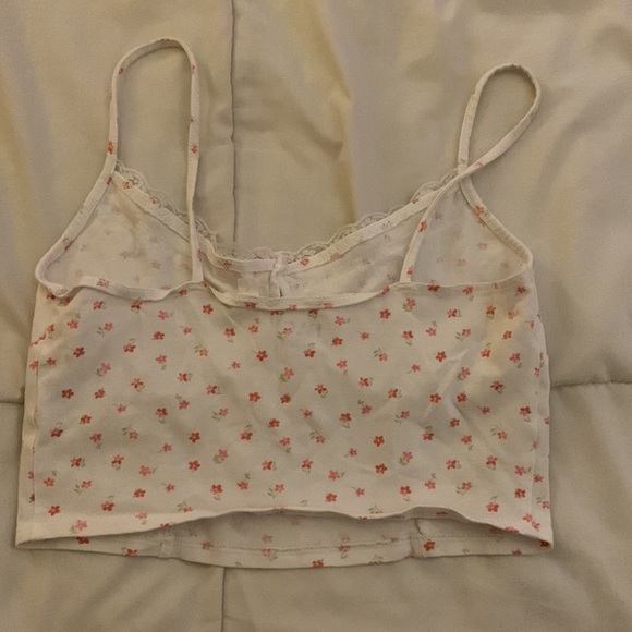 white and pink floral tank - Picture 4 of 4